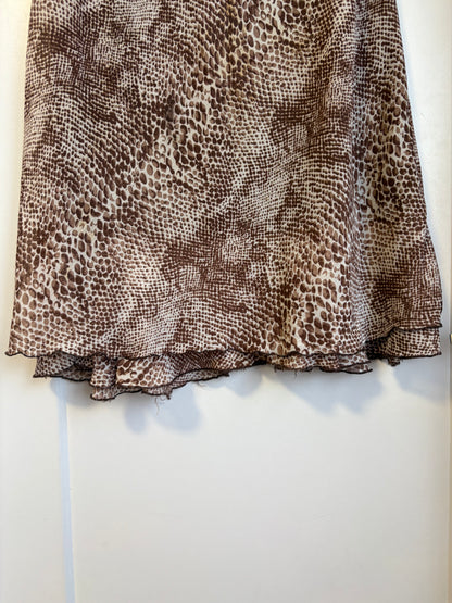 ANIMAL PRINT MIDI SKIRT