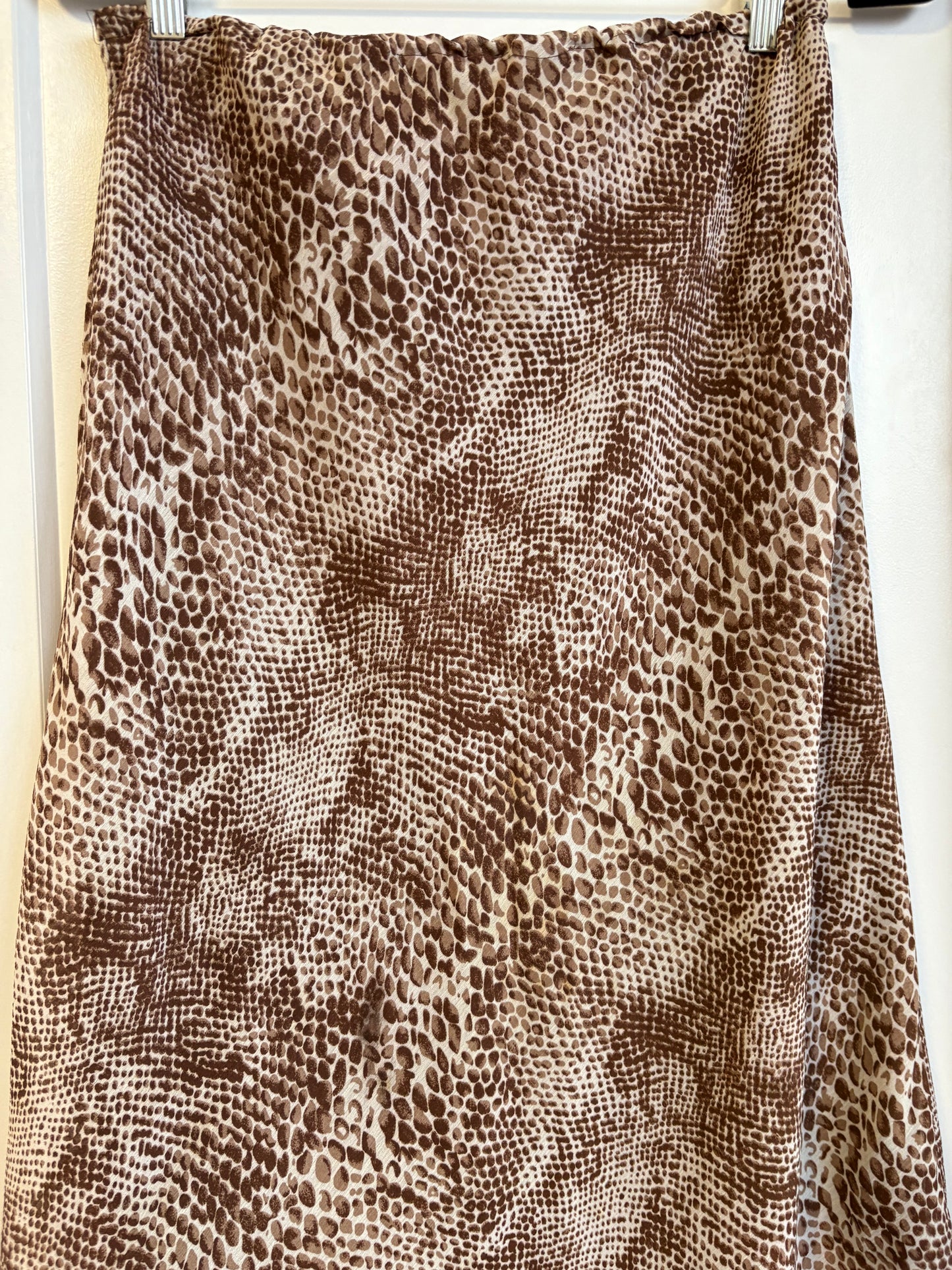 ANIMAL PRINT MIDI SKIRT