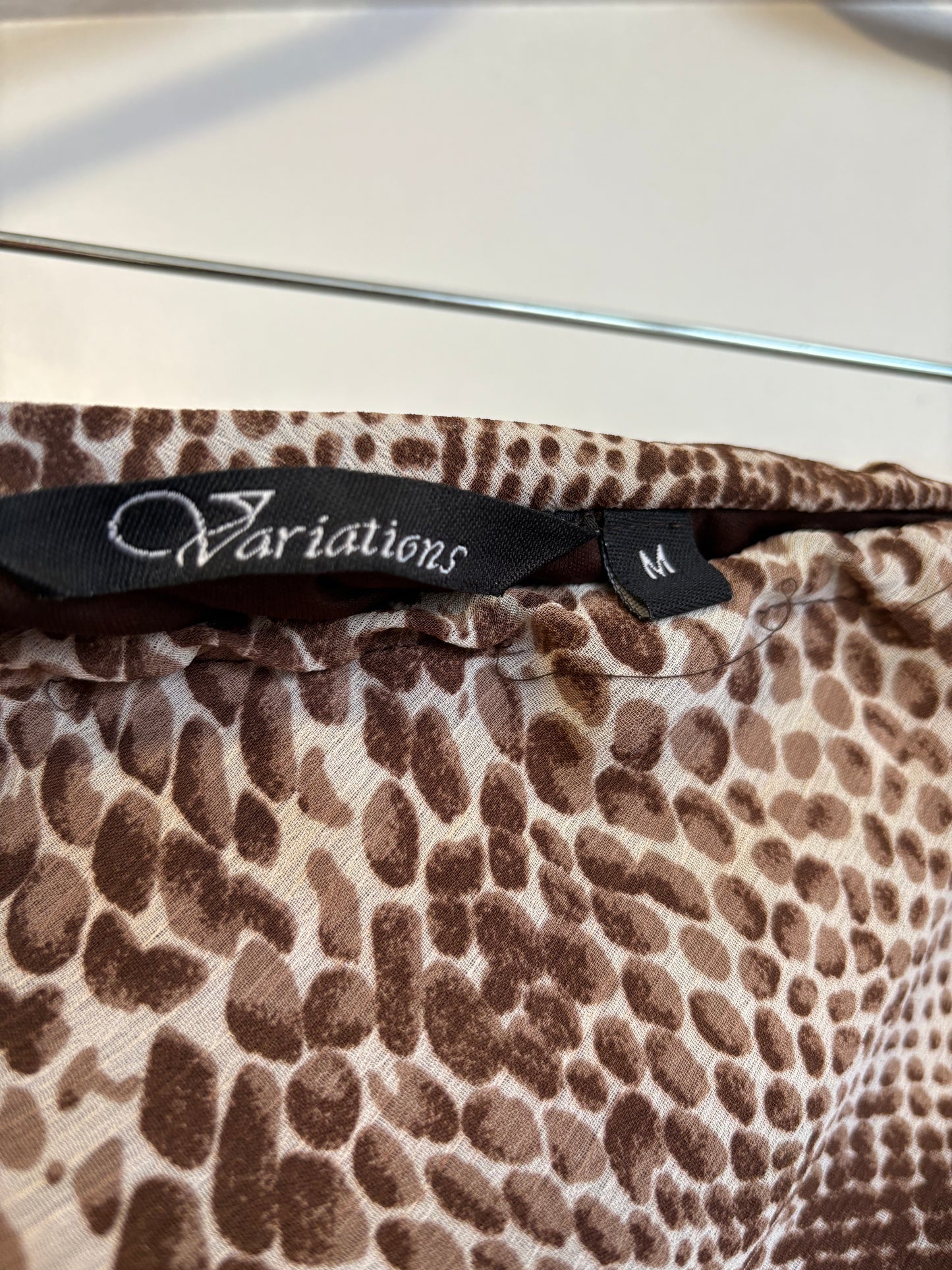 ANIMAL PRINT MIDI SKIRT