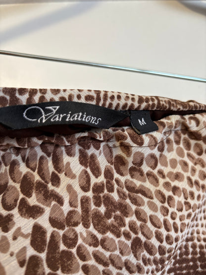 ANIMAL PRINT MIDI SKIRT