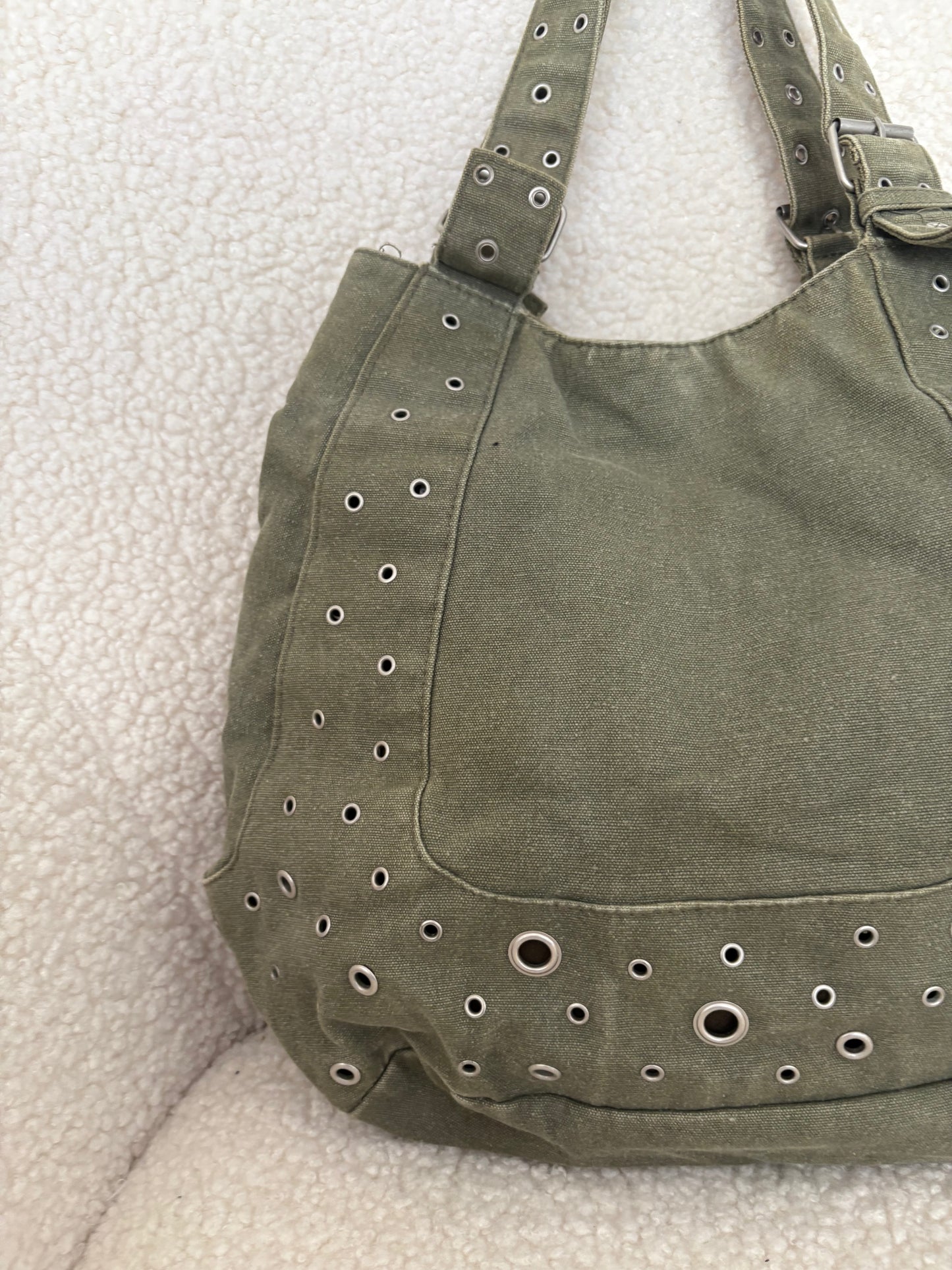 ARMY GREEN BOHO SHOULDER BAG