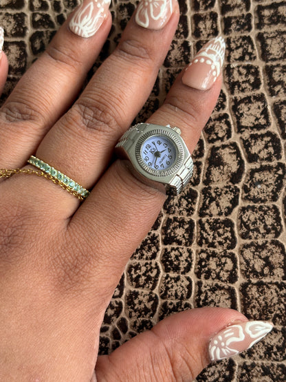 BABY BLUE RING WATCH