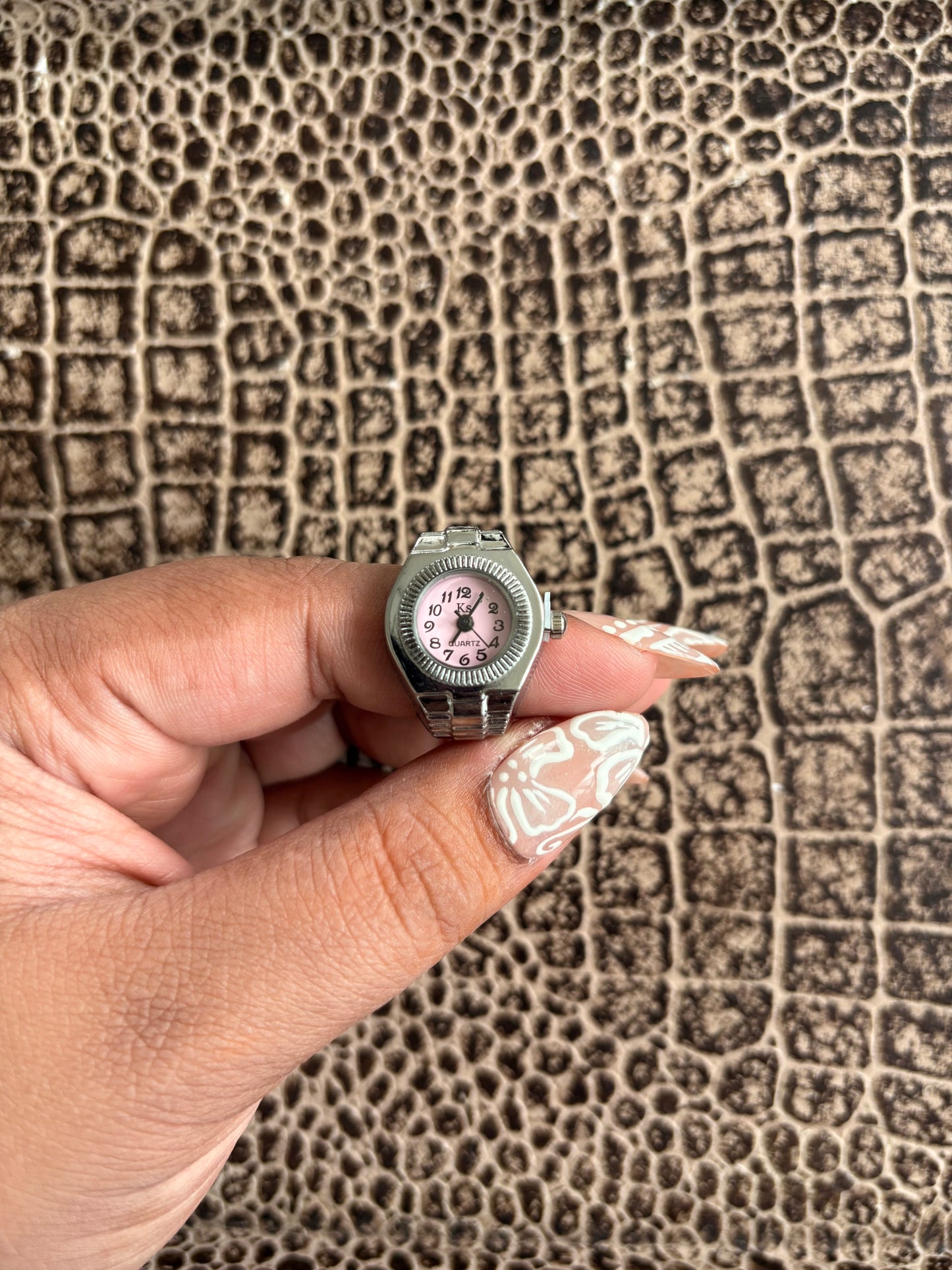 BABY PINK RING WATCH