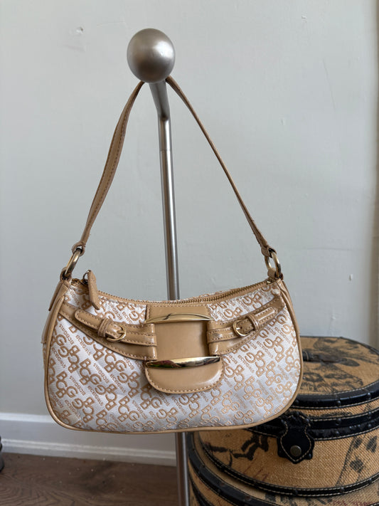 BCBG MONOGRAMMED SHOULDER BAG
