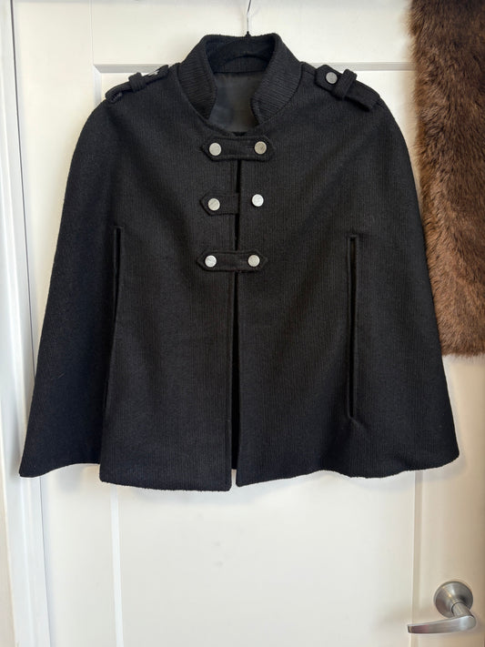 BLACK CAPE JACKET