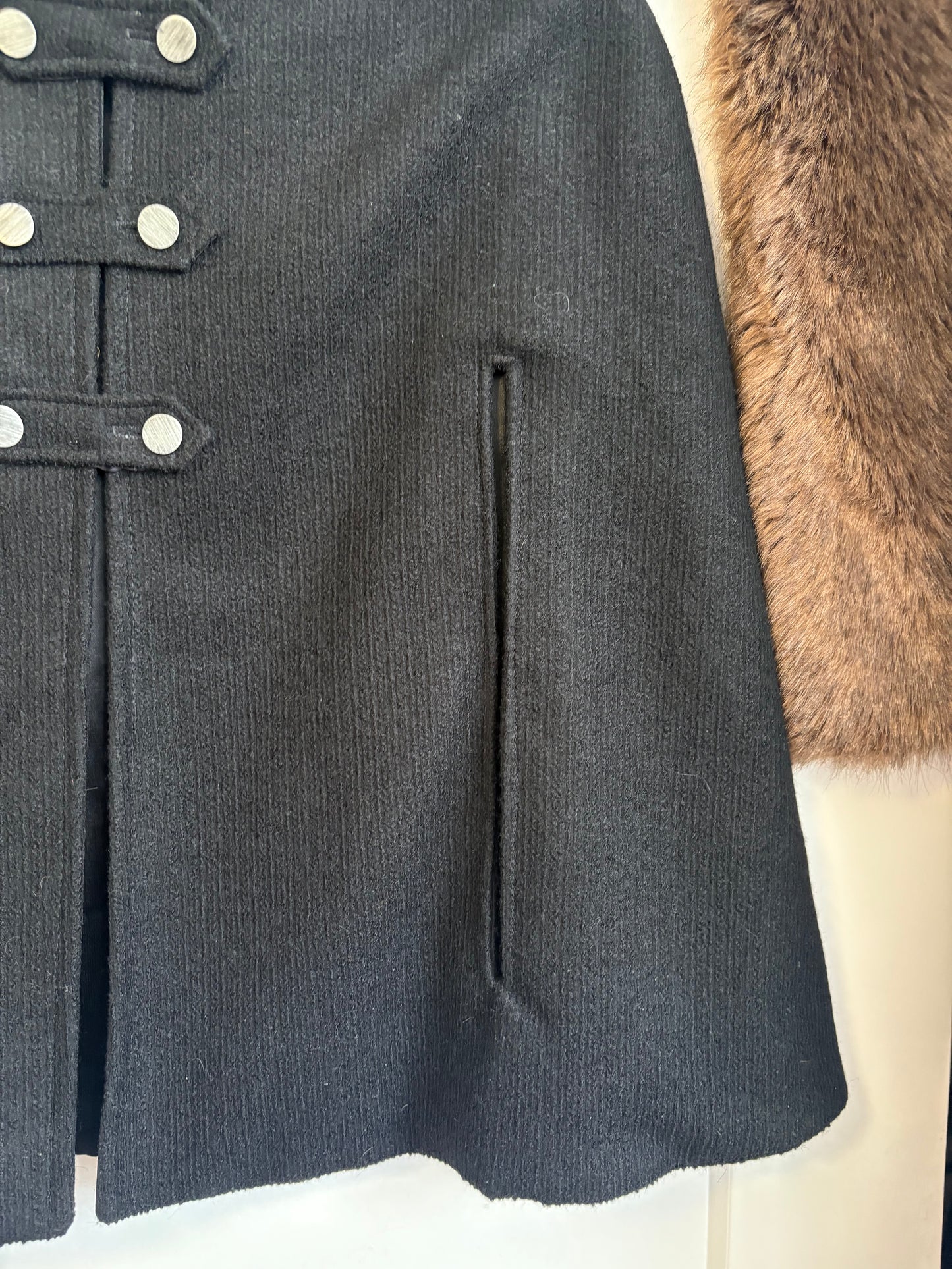 BLACK CAPE JACKET