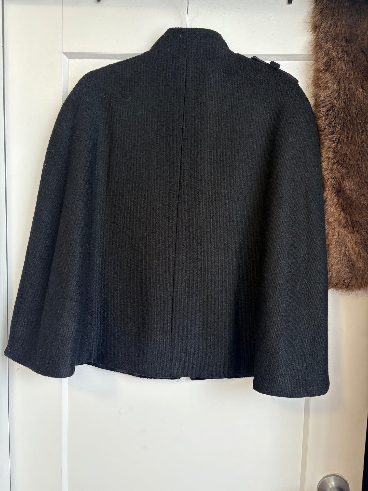 BLACK CAPE JACKET
