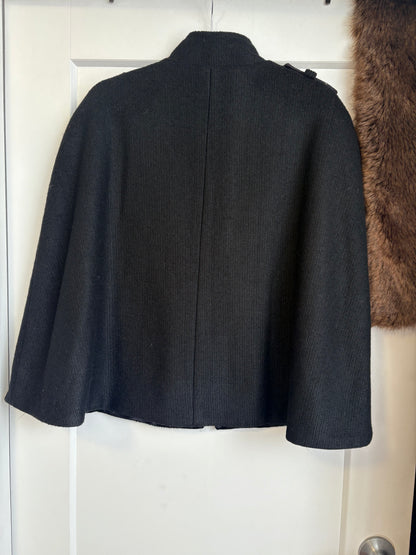 BLACK CAPE JACKET