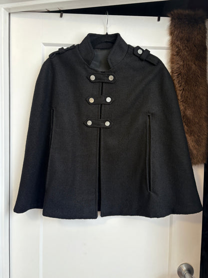 BLACK CAPE JACKET