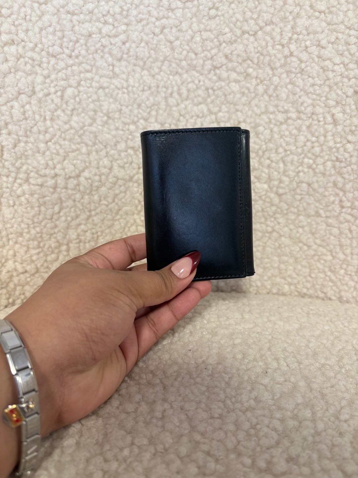 BLACK LEATHER KEY HOLDER WALLET