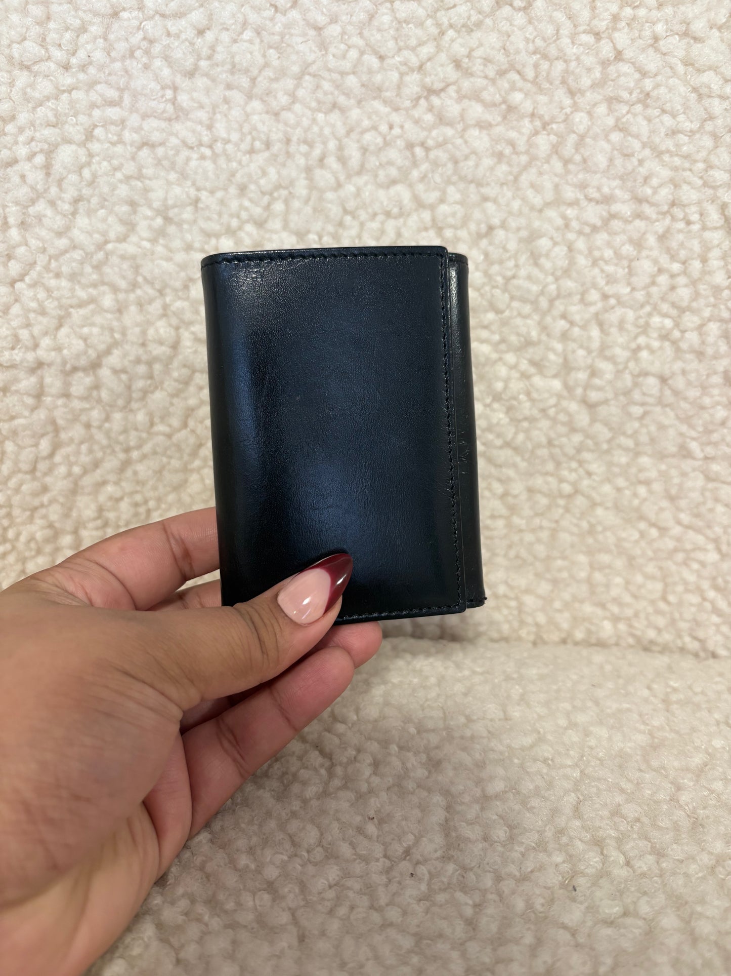 BLACK LEATHER KEY HOLDER WALLET