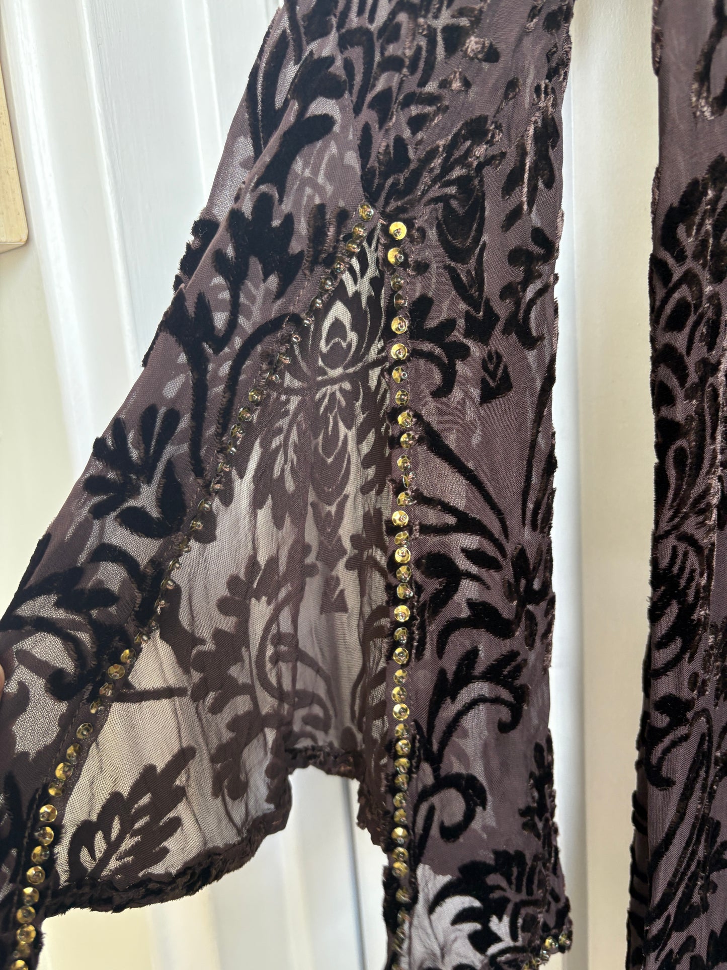 BLACK SEASHELL TUNIC - L