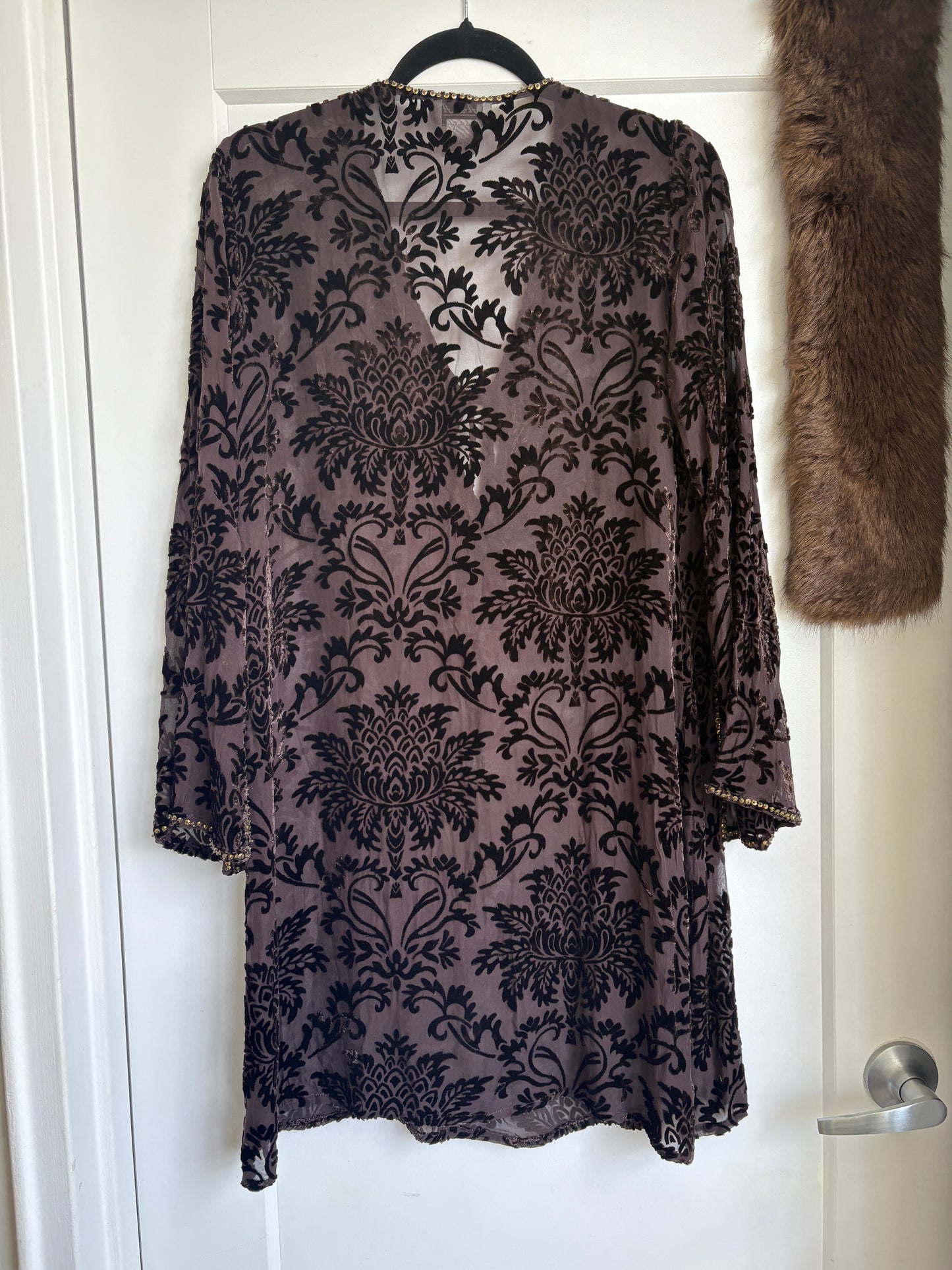 BLACK SEASHELL TUNIC - L