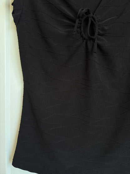 BLACK SUMMER TIE UP TOP