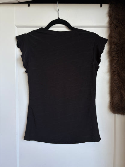 BLACK SUMMER TIE UP TOP