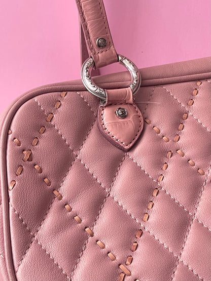 BRIGHTON PINK LEATHER HEART HANDBAG