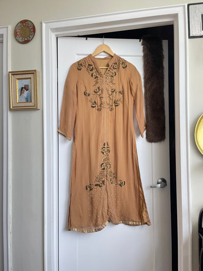 BROWN AND GOLD LEHENGA