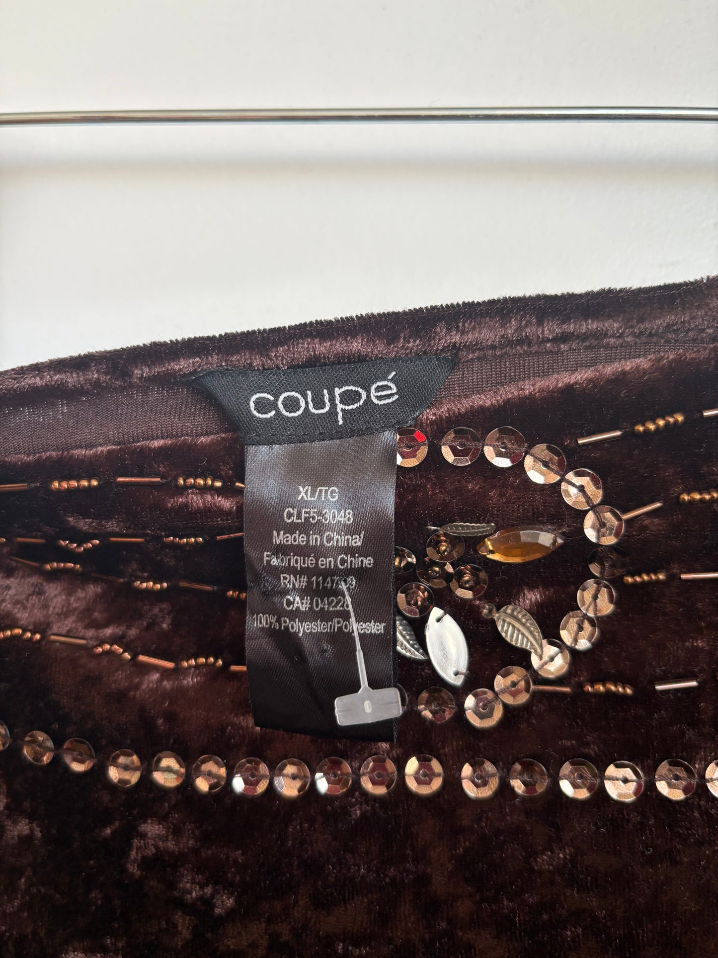 BROWN VELVET SKIRT - XL