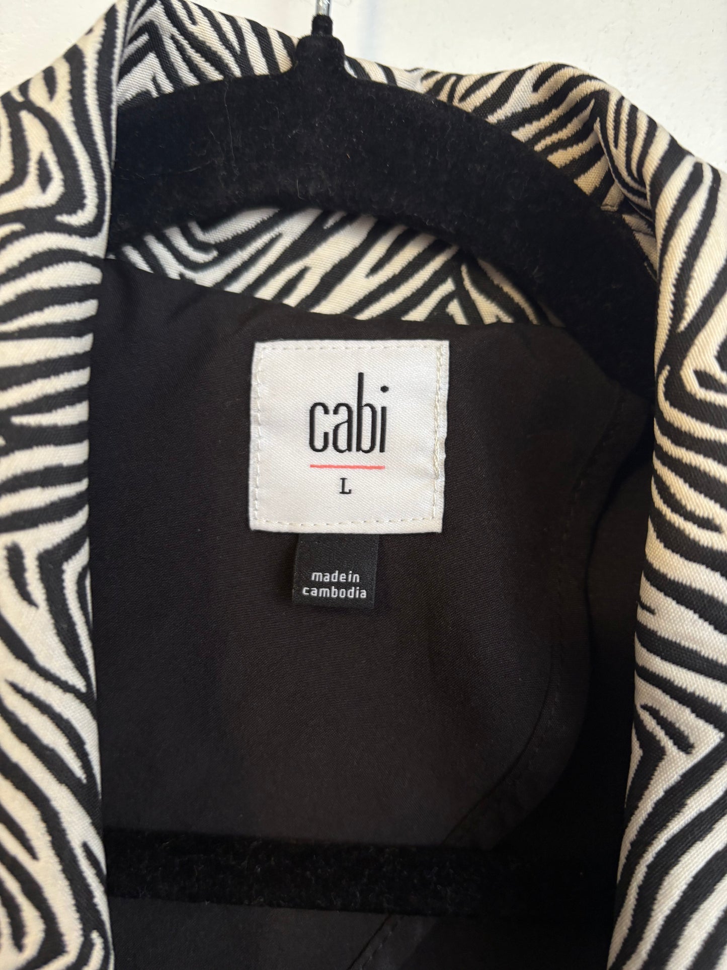 CABI 007 ZEBRA PRINT TRENCH COAT