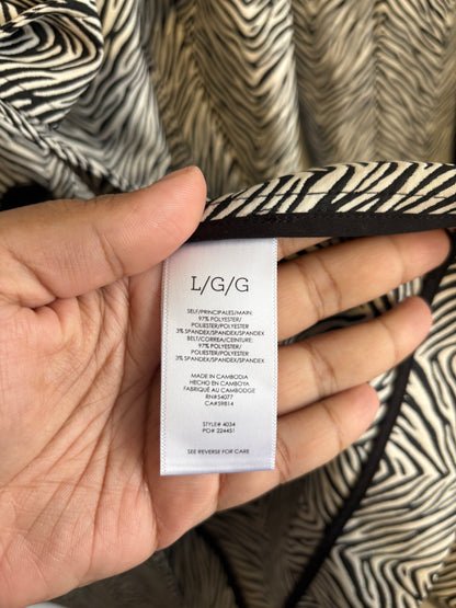 CABI 007 ZEBRA PRINT TRENCH COAT