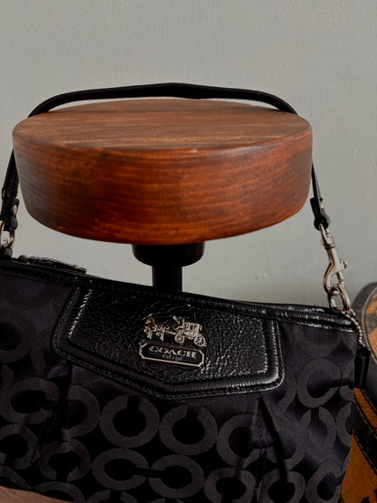 COACH MADISON HORSE & CARRIAGE PLEATED WRISTLET CLUTCH