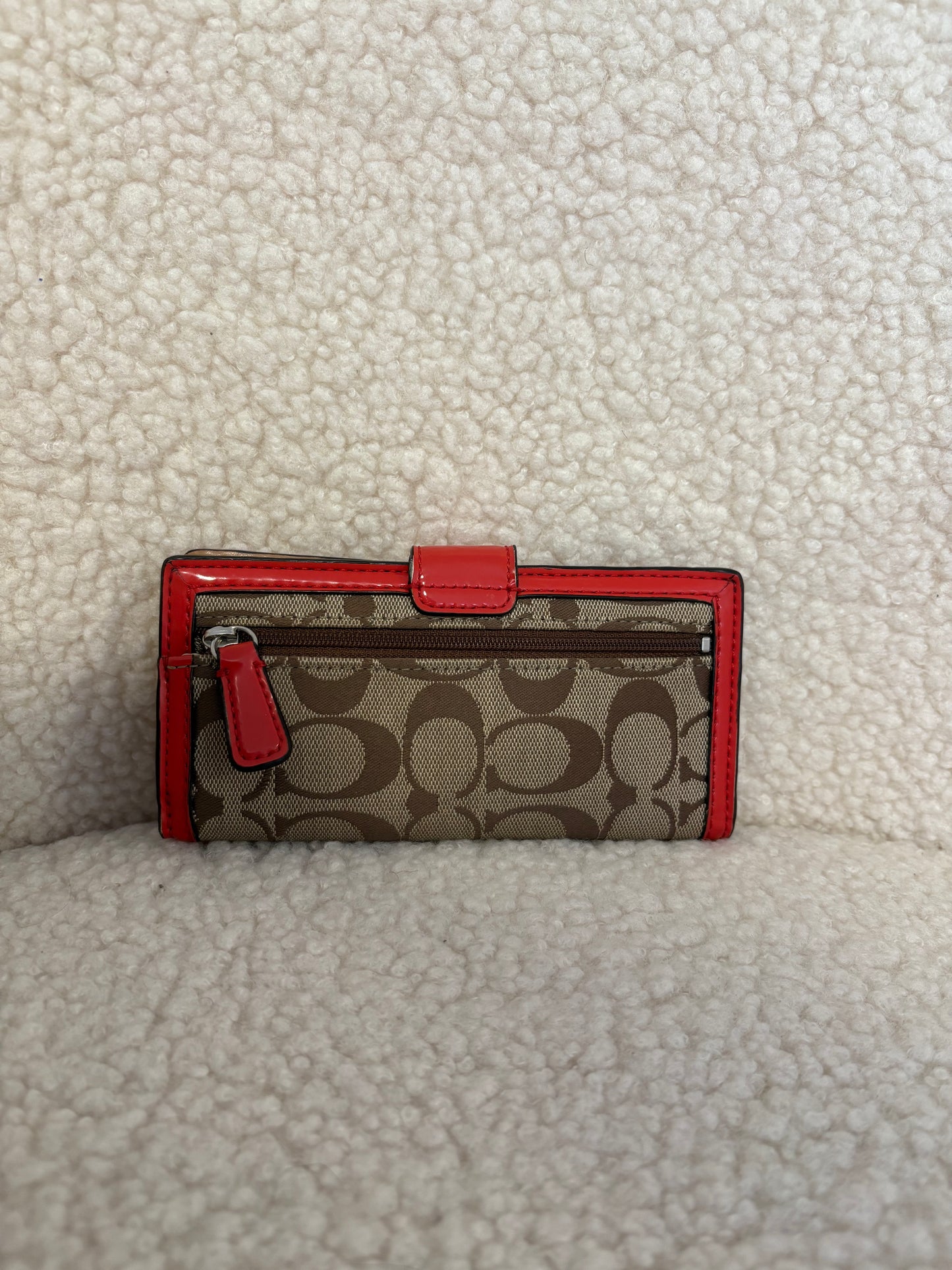 COACH PARK SIGNATURE BIFOLD TURN LOCK WALLET
