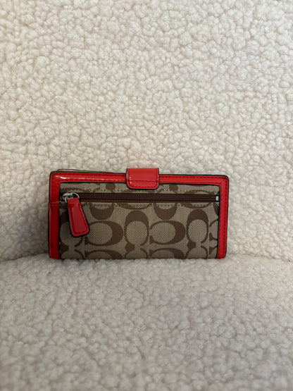 COACH PARK SIGNATURE BIFOLD TURN LOCK WALLET