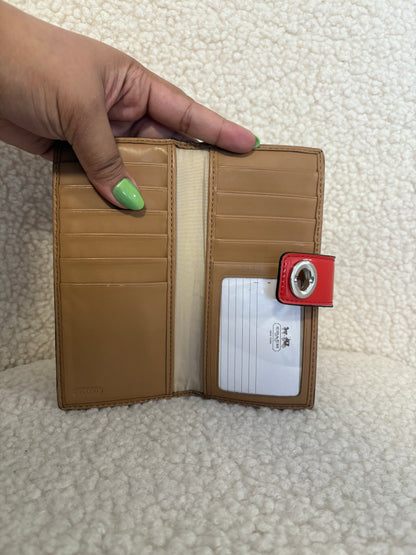 COACH PARK SIGNATURE BIFOLD TURN LOCK WALLET