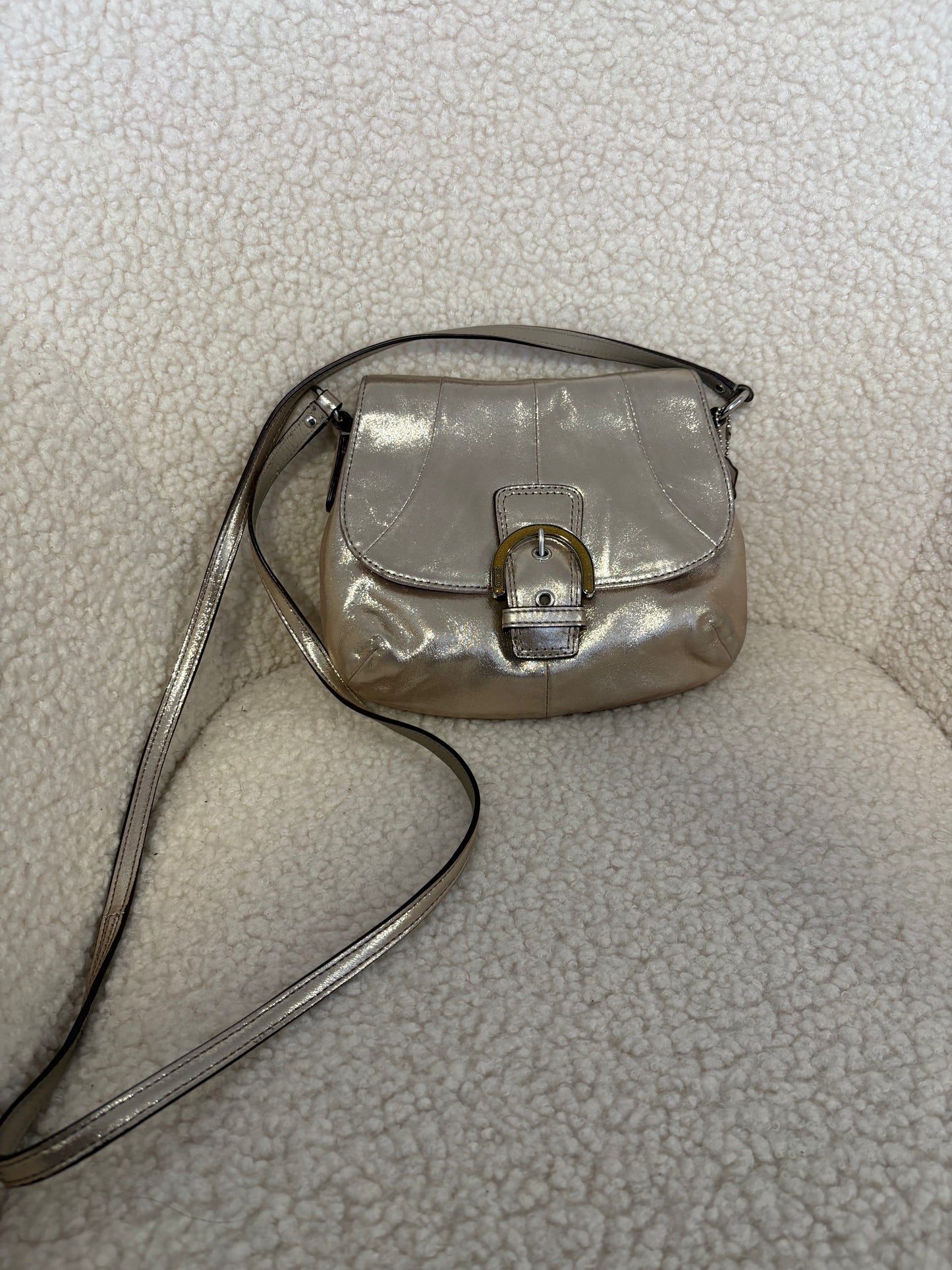 COACH ROSE GOLD SOHO METALLIC CROSSBODY