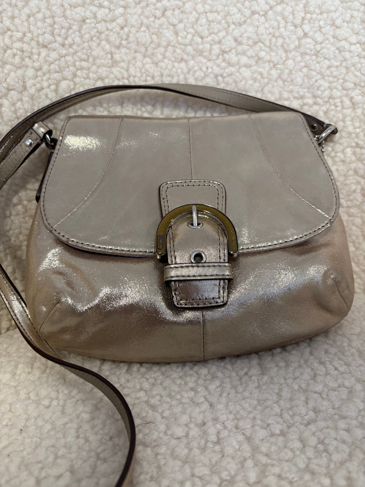 COACH ROSE GOLD SOHO METALLIC CROSSBODY