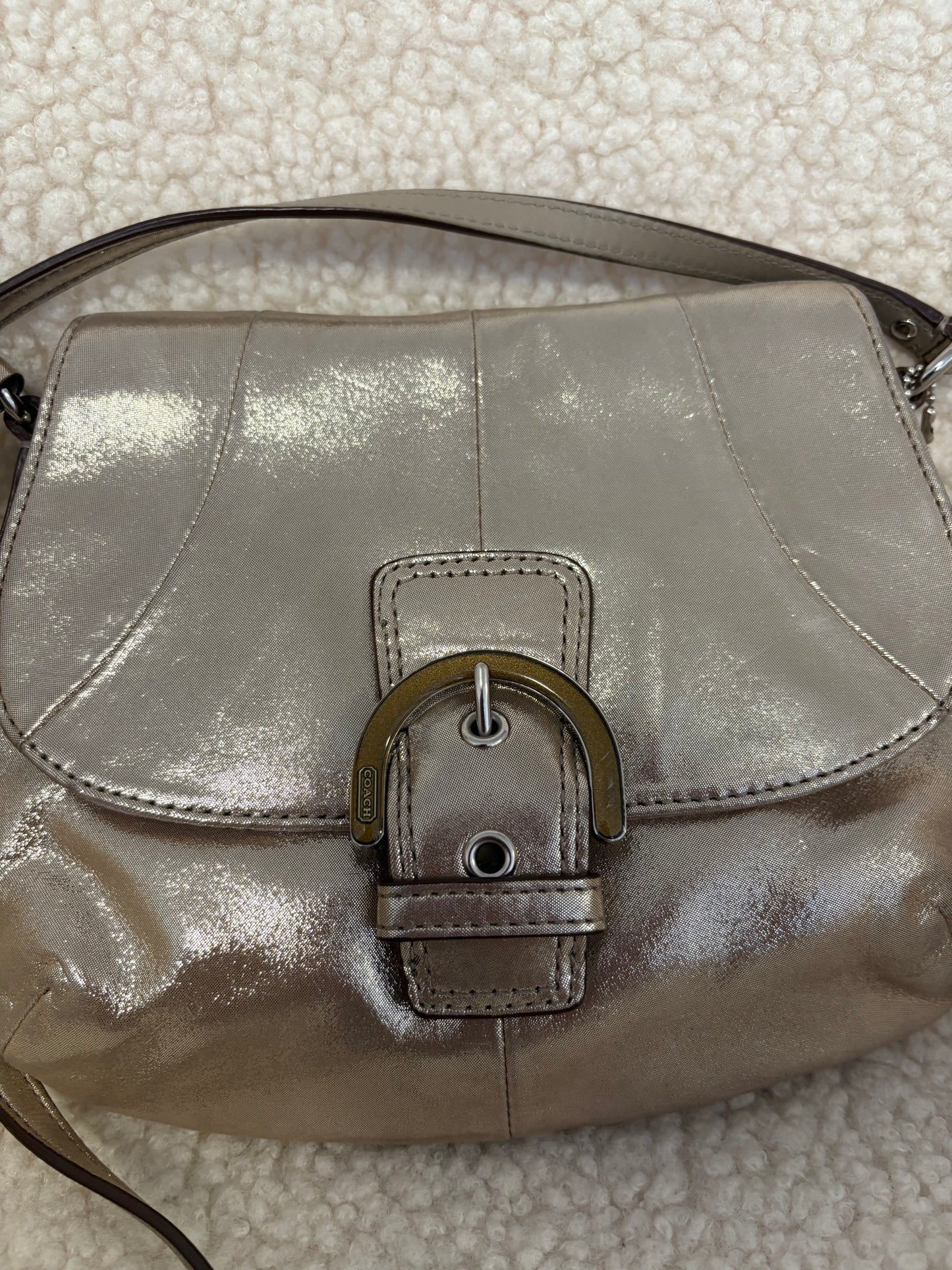 COACH ROSE GOLD SOHO METALLIC CROSSBODY