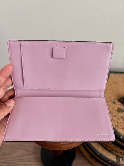 COACH SIGNATURE MONOGRAM BIFOLD CHECKBOOK WALLET