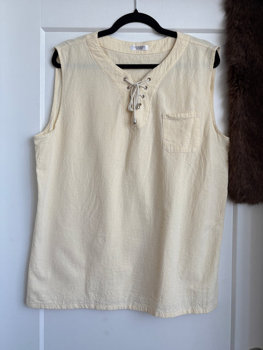 CREAM COTTON TANK