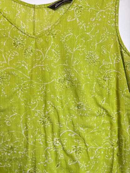 FLORAL AND BEADED EDDIE BAUER TANK TOP
