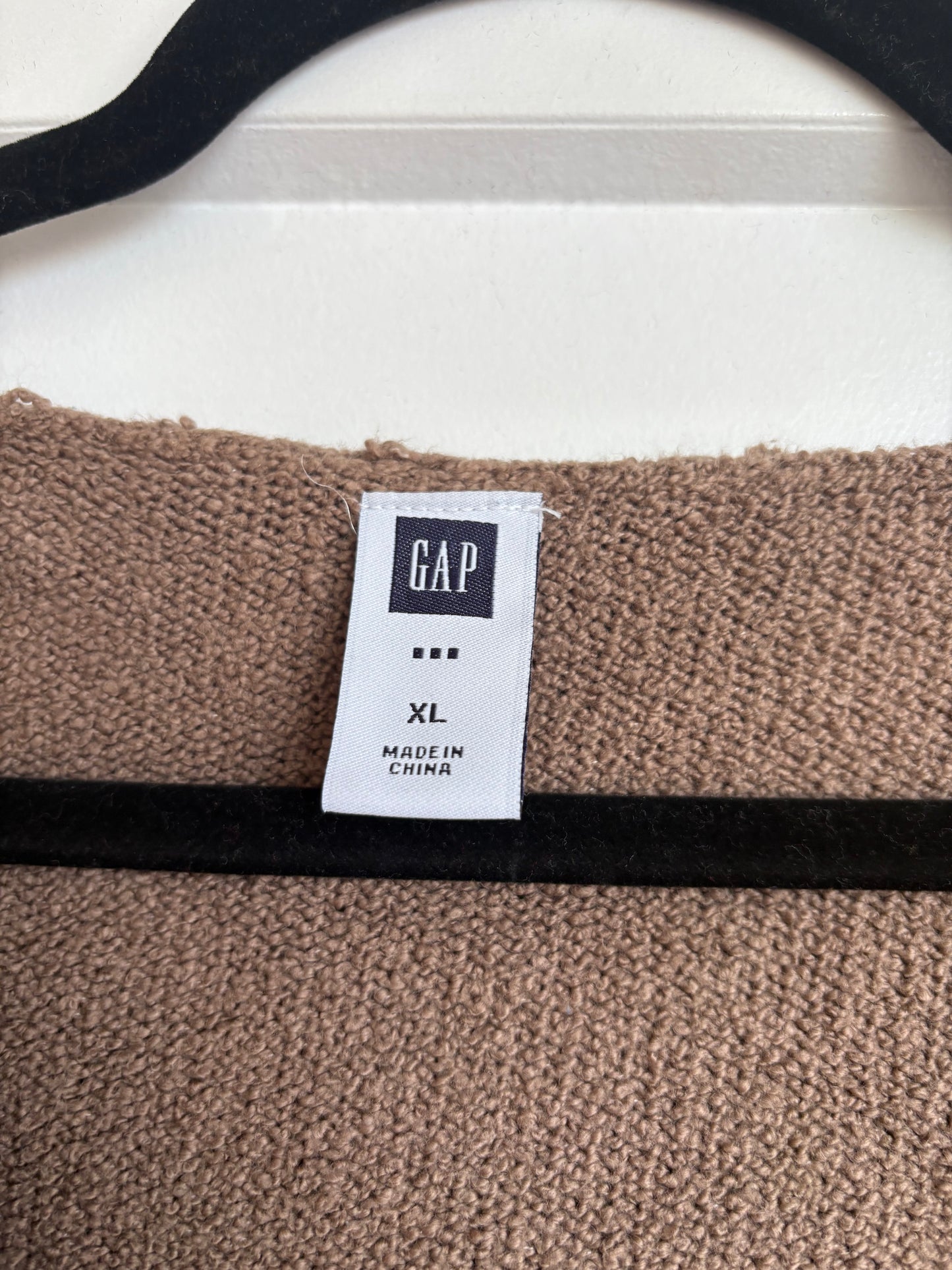 GAP BROWN COTTON HOODIE - XL