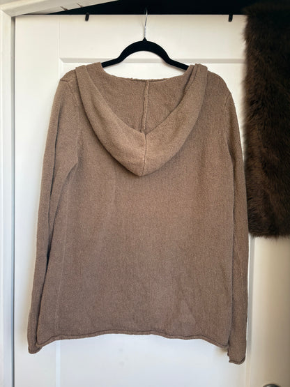 GAP BROWN COTTON HOODIE - XL