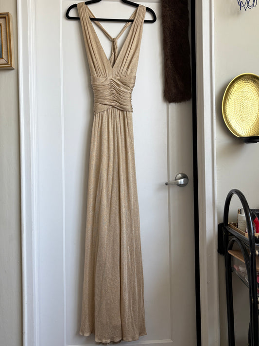 GOLD CALVIN KLEIN DRESS - S