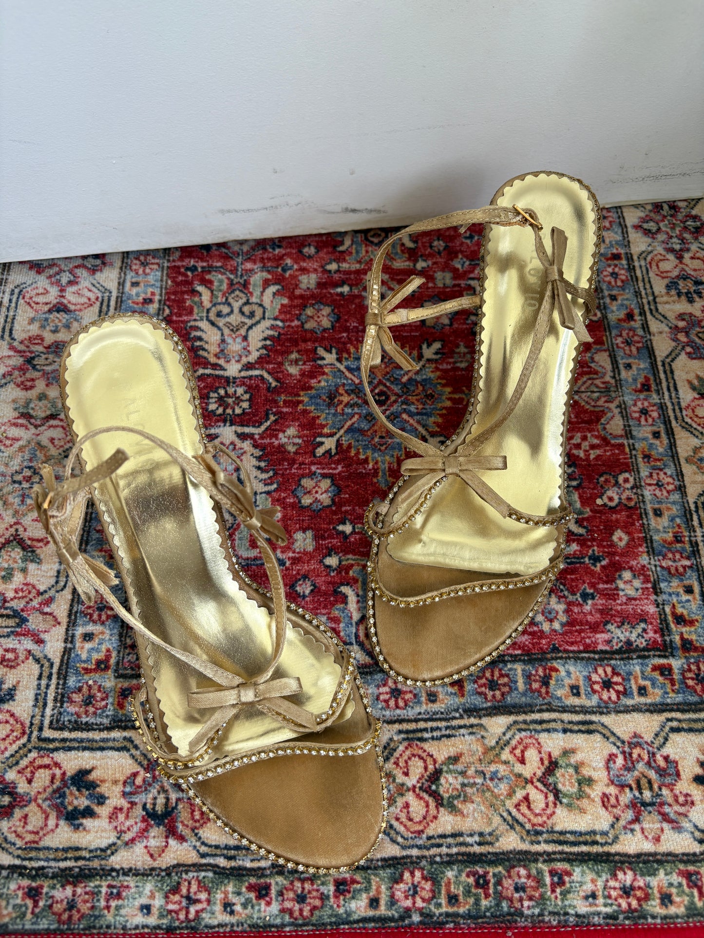 GOLD EMBELLISHED HEELS - 7.5