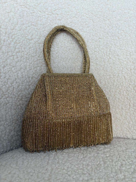 GOLD FRINGE PURSE
