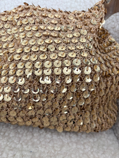 GOLD SEQUIN SHOULDER BAG