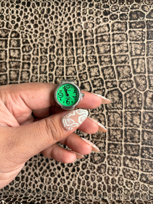 GREEN RING WATCH