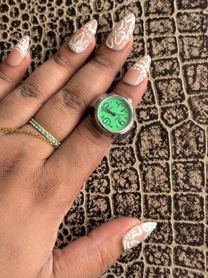 GREEN RING WATCH