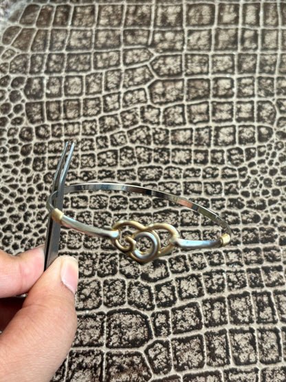 HEART OF GOD 2 TONE CLIP BANGLE