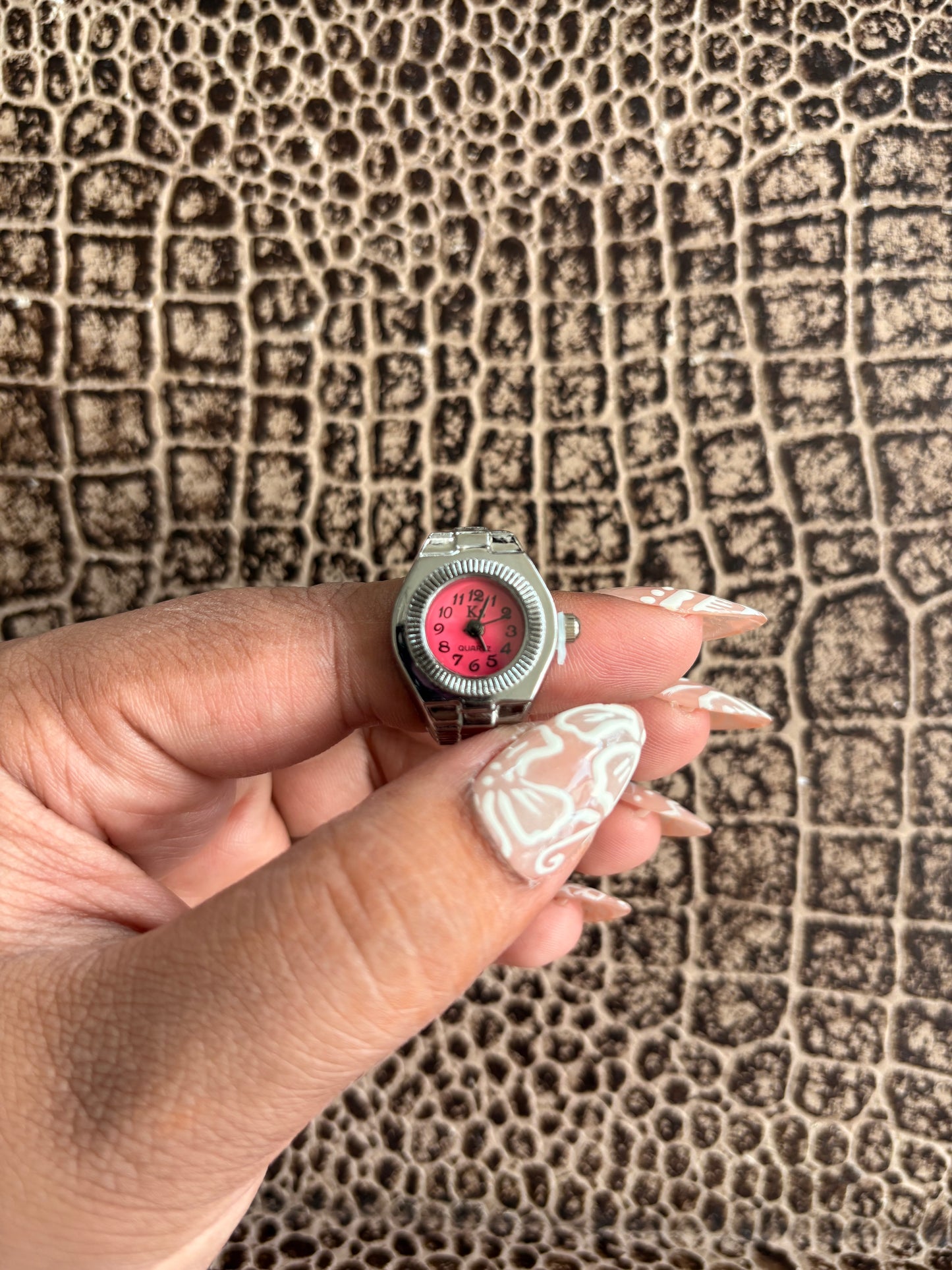 HOT PINK RING WATCH