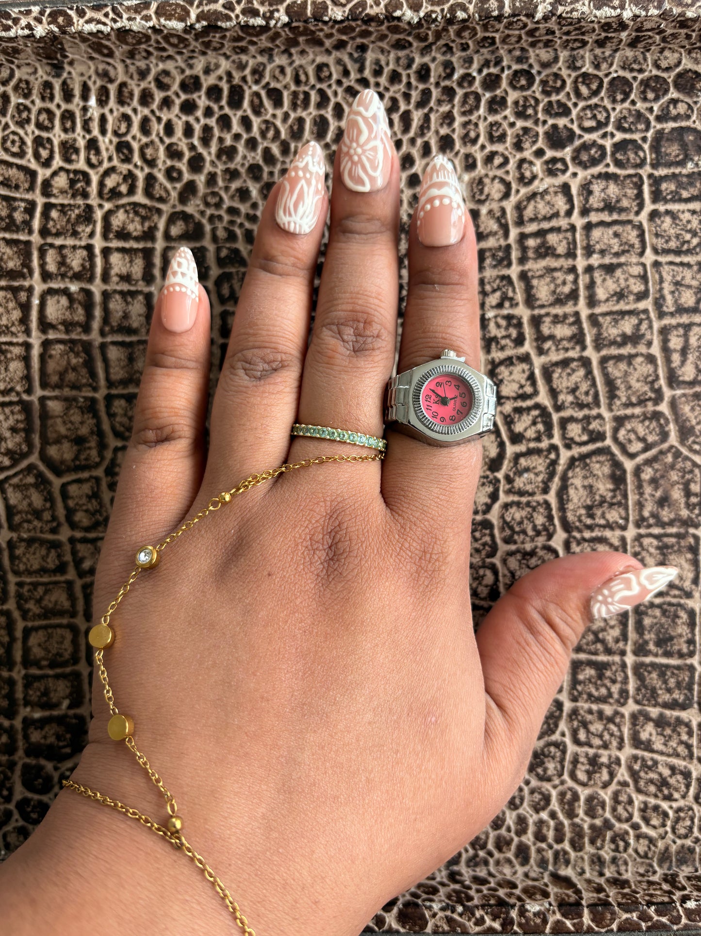 HOT PINK RING WATCH