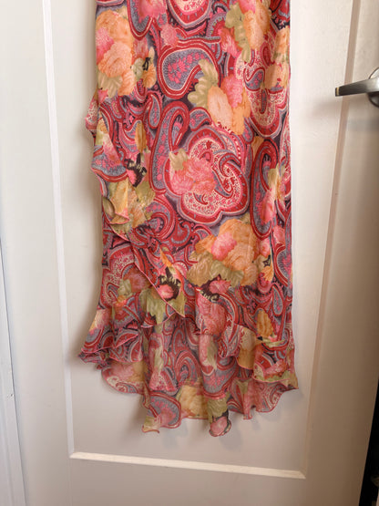 VINTAGE Y2K PAISLEY MAXI DRESs - L