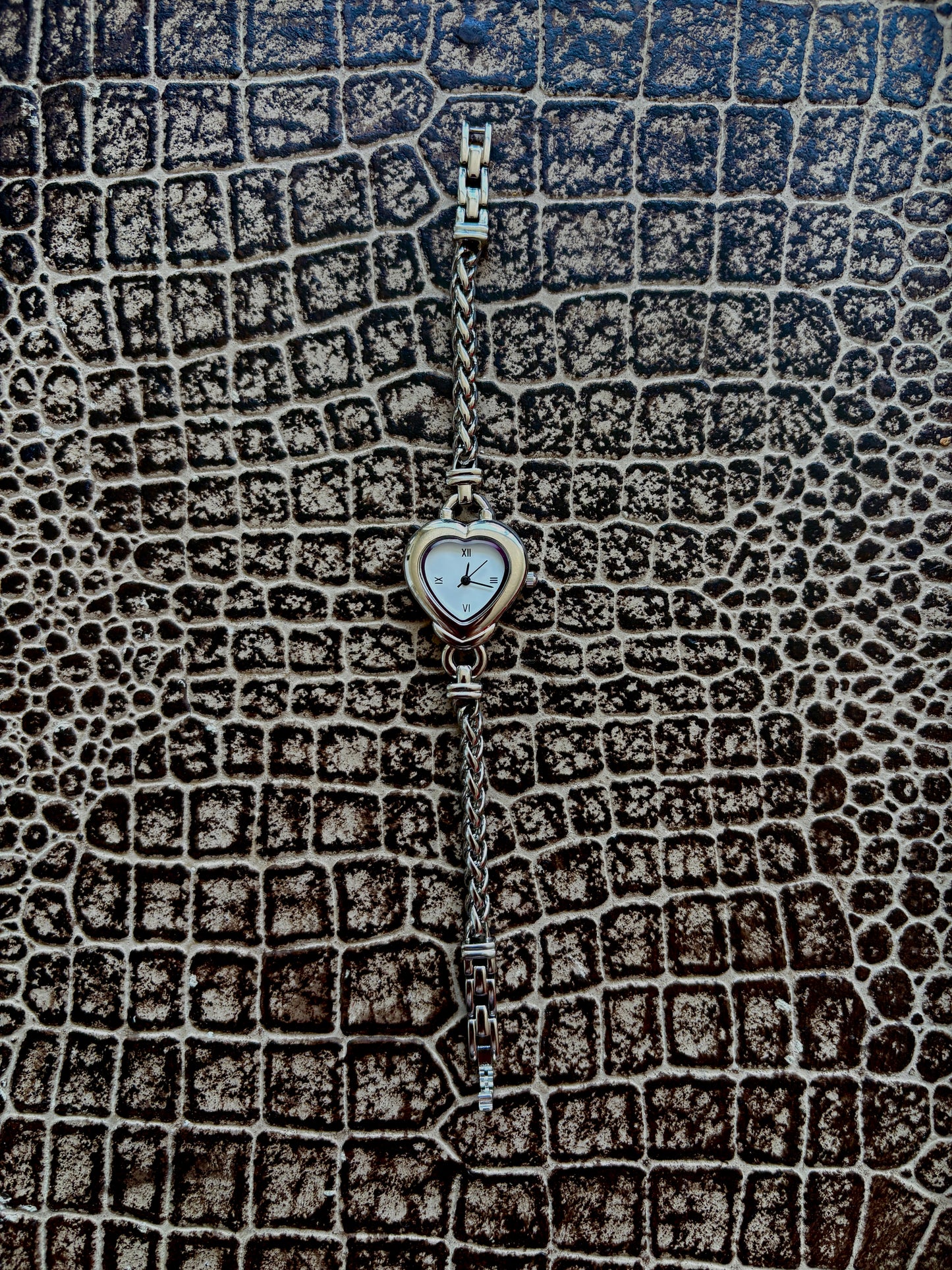 SILVER HEART WATCH
