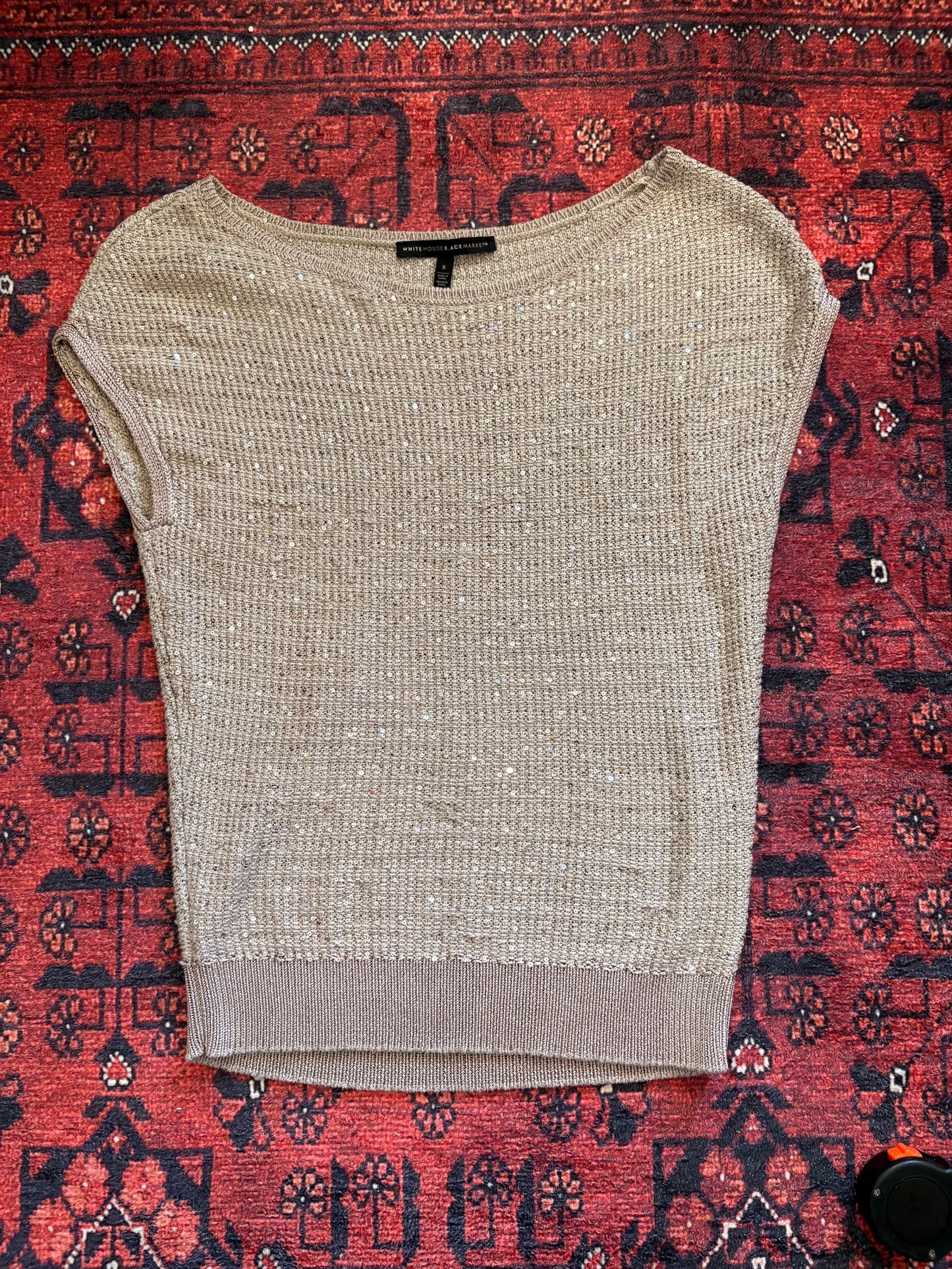 CROCHET SEQUIN TOP - S