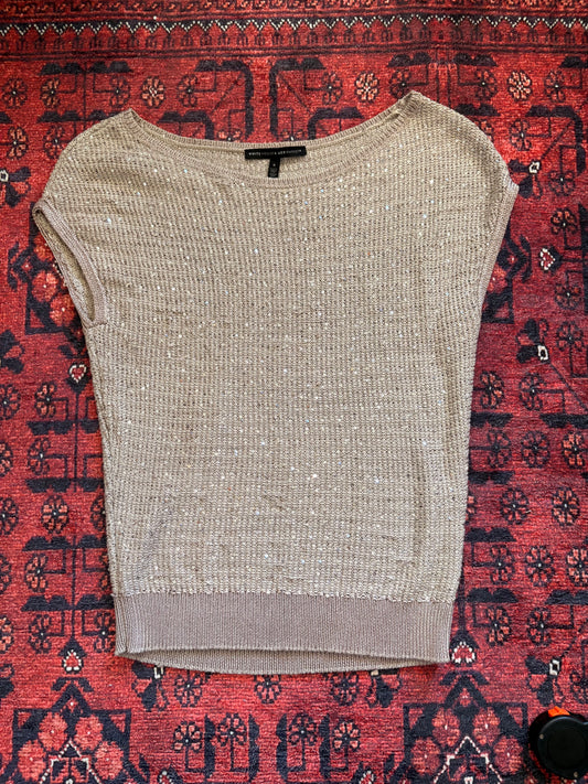 CROCHET SEQUIN TOP - S