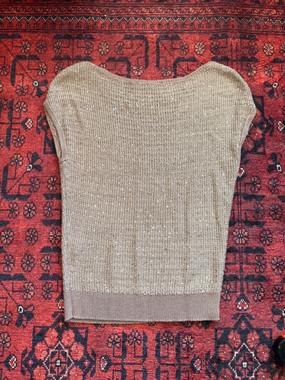 CROCHET SEQUIN TOP - S